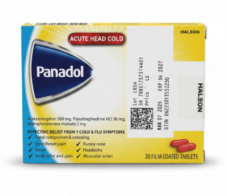 Panadol Acute Head Cold 20Tab